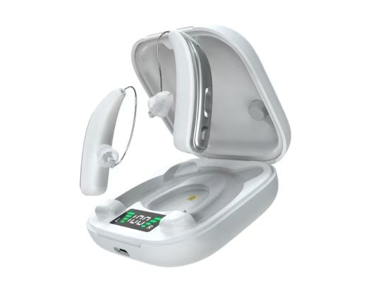 यूवी लैंप पराबैंगनी कीटाणुशोधन के साथ एक सप्ताह के स्टैंडबाय समय ओटीसी रिचार्जेबल श्रवण यंत्र