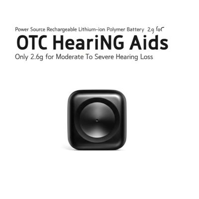पावर स्रोत रिचार्जेबल लिथियम-आयन पॉलिमर बैटरी, ओटीसी हियरिंग एड्स केवल, मध्यम से गंभीर श्रवण हानि के लिए 2.6 ग्राम