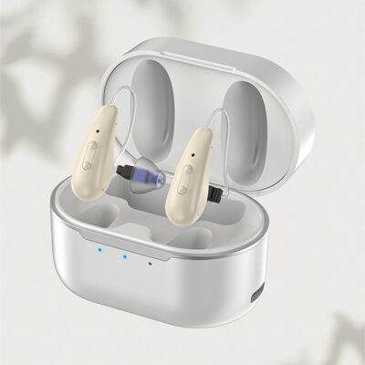 श्रवण बाधित एम्पलीफायर श्रवण क्षमता में सुधार के लिए समायोज्य वॉल्यूम नियंत्रण और ऑडियो के साथ पोर्टेबल ध्वनि एम्पलीफायर डिवाइस