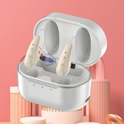 बीटीई सीआईसी रिचार्जेबल हियरिंग एड टच इंडक्शन प्रकार कॉम्पैक्ट हियरिंग डिवाइस वायरलेस और लंबी बैटरी जीवन के लिए डिज़ाइन किया गया