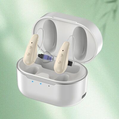 5 स्तर ओटीसी श्रवण यंत्र बीटीई प्रकार 16 चैनलों को शामिल करके श्रवण प्रदर्शन को बढ़ाना और पृष्ठभूमि शोर को कम करना